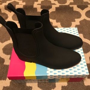 Jeffrey Campbell Black Short Rain Boots